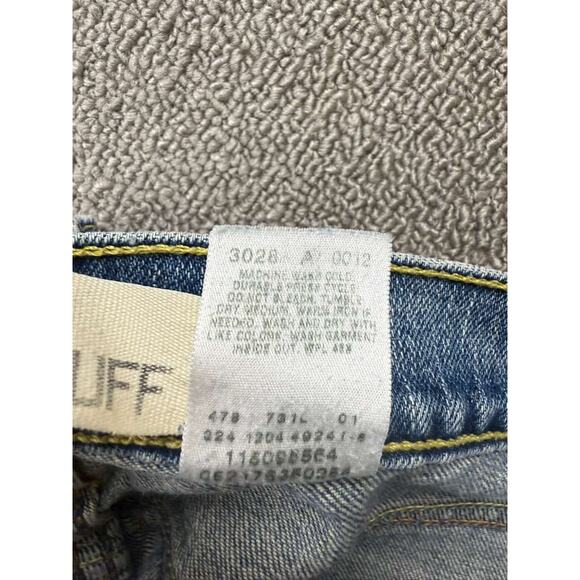 Y2K Levis 509 Jeans Women 7 Medium W31 Low Slouch Cuff Cotton Blue Wash Cuffed - Picture 9 of 9